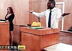 BRAZZERS - Large-Tit mother I'd like to fuck Alexis Fawx Demands Anal Compensation From Damion As The Judge Gets An Eyeful