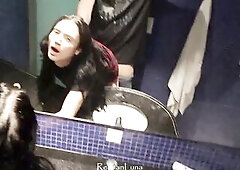 After the party I banged the hawt booty in the motel washroom!