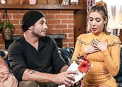 An awesome teen Aiden Ashley fucked in the doggy style pose