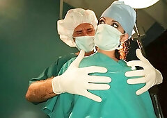 Beautiful brunette Andy San Dimas feels a long wiener deep in her hole