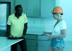 The boss sends his sexy golden-haired assistant to take care of the Building Inspector. When this babe realizes this chab's gonna fail the projec