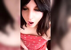 Nasty Sissy Shelby Kiss. This babe's not locked in chastity like that babe's supposed to be. Instead that babe's playing with her sissy