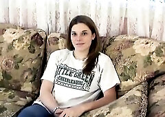 Youthful hotty strips and shows off her charms on camera