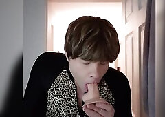 Hawt Sissy Vagina decided to go to the lake one night in her recent legless leopard pattern soaked dress and when that babe returned home this babe de