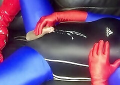 Black Adidas Swimsuit Cumshot