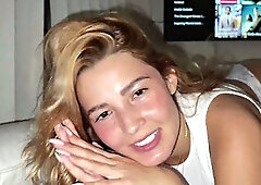 While Agatha Vega Relaxes She Cant Resist Giving a Juicy Blowjob and Licking Christian Clays Cum