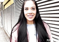 Glamorous whore angel catch on the street