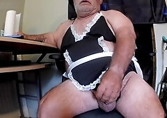 Gay dads, big dick cumming, lingerie