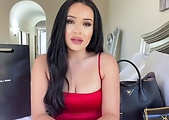 Russian brunette with big boobs in lingerie