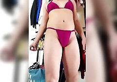 Hot Bikini Sissy Striptease Large Booty! (Sissy Femboy Crossdress)
