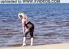 A matter of joke mother i'd like to fuck with nylon booty and bazookas on beach