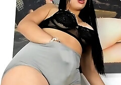 Solo ladyboy masturbation