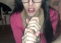 Amateur Crossdresser smashing and gargling enormous manmeat
