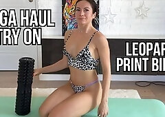 Each stretch in this bikini feels like slow-motion porn. My body glistens, my thighs roll, and the thin leopard fabric barely holds me in place. I kno