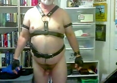 Davybaby1 in Leather teddy comes back Pt two