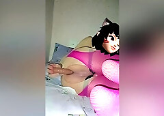 Trap Puts On A Flat Cage And Fucks His Hole With A Huge Cock