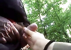 Grandpa Flashes His Cock Outdoors