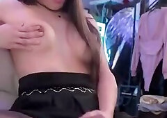 Nano Cassiopeia Stroking Her Cock