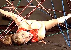 Solo bondage session with a gorgeous busty chick Christy Marks