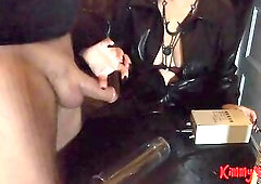 Shlong milking machine mistresse ruins biggest jizz flow climax