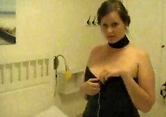 I tried my recent leather corsage and made him lascivious with this outfit. This Guy fingers my snatch and my booty and then this chab can't expe