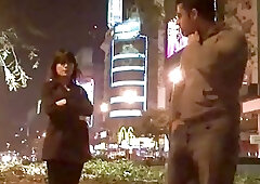 Chubby shemale with big tits butt fucked hard from behind