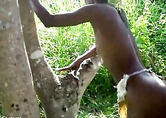 The chief's son picked a random angel of the tribe during the time that this babe was dancing with her ally and screwed her on a tree in Africa