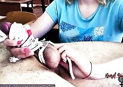 Teacher AnnyCandy stuffed a dilator into the urethra to a bad student Student cum