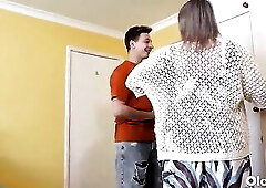 OldNanny - Curvy Aged Woman In Underware Gets Pounded By Slutty Chap On Couch