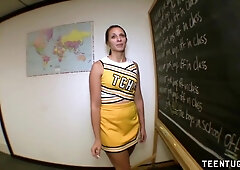 Student 18+ Jerks Off Her Teacher
