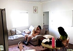 DTFSluts - James Deen is having enjoyment with those 2 nice-looking ladies