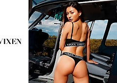 Asian doll with massive boobs Rae Lil Black likes dick-riding