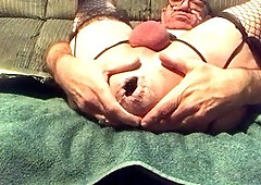 Ass fucking, prolapse play, close up