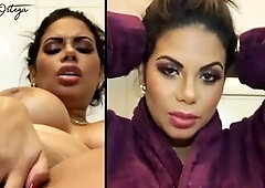 Want to cum hard? Well, wank watching brunette hair chick Kesha Ortega rubbing a obese sextoy all over her breasts and stacked body with the sole inte