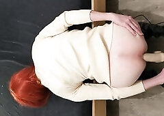 CD Sissy struggle with anal bang machine: "Hold your place please!!"