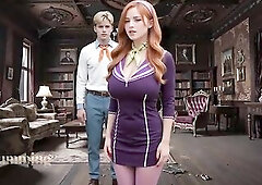Fred and Daphne have some enjoyment during the time that the team searches for the ghost (AI generated)