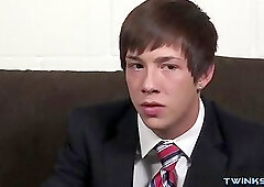 Brunette twinks rimjob and cumshot