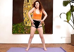 Dada stretching her body nude