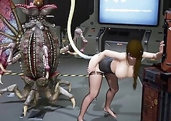 Breasty Doctor drilled by Lovecraftian Monster