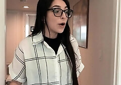 Hungry brunette solo masturbation