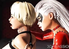 Sexy cg dickgirl screws a hawt cuffed golden-haired in the basement