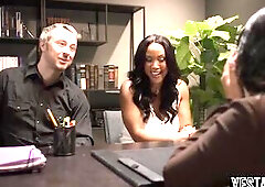 Large melons ebony mother I'd like to fuck and her spouse convince Oriental therapist for a trio