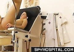 Lousy gynecologist watching a teen