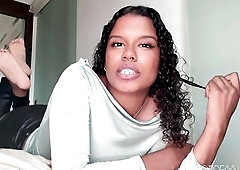 Ruined climax for My feet JOI - Dominant-bitch Luna Law gives u stroke instructions