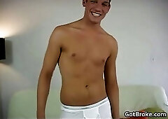 Pretty and very broke heterosexual man jerking off