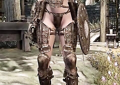 Deepthroating training session for big boobed 3D cutie