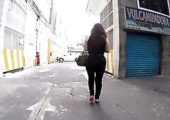 Hotwife real large butt walking ebony panties