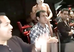 Facial during gay stripper party