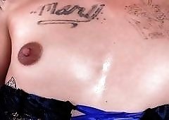 Ravishing shemale chooses to go down and suck that sausage