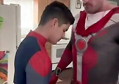 Spiderman Giving Deadpool A Blowjob